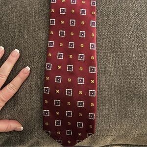 Jos A Banks Red Silk Dress Neck Tie